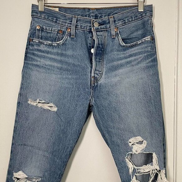 LEVI’S 501 Skinny Distressed Jean - Picture 4 of 8